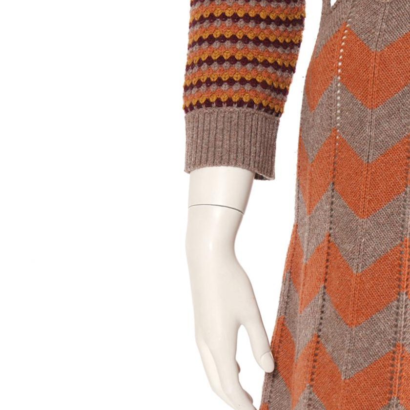 シーバイクロエ See By Chloe ニットワンピース 長袖 ひざ丈 ウール カシミヤ レーヨン ナイロン カシミヤ グレーベージュ オレンジ 黄 ボルドー ハイブランド ブランド専門の中古通販サイト