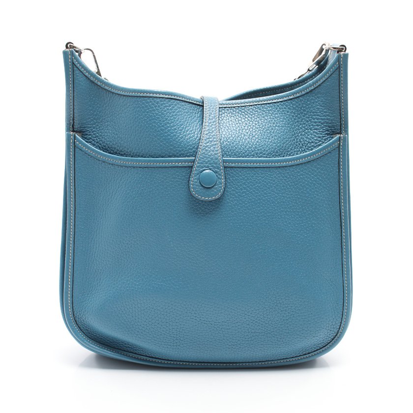 エルメス(HERMES)エブリン2|ドゥPM|ショルダーバッグ|トリヨンクレマンス|ブルージーン|□A刻印|シルバー金具|ハイブランド・ブランド専門の中古通販サイト(546743) 安いアウトレットストア エルメスエブリン、PMドゥトリヨンクレマンス ブルージーン ショルダーバッグ