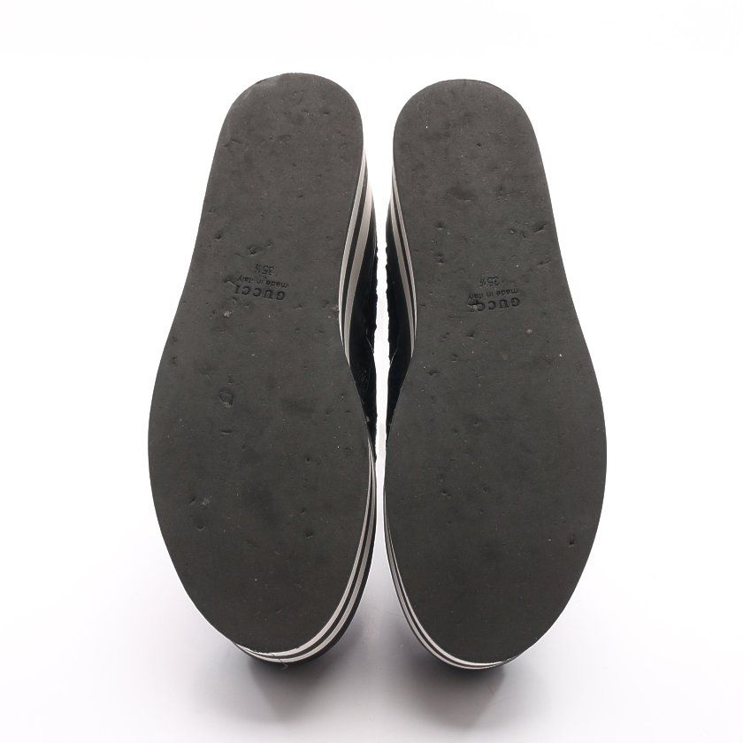 グッチ(GUCCI)|スリッポン|スニーカー|レース|黒|プラットフォーム|ハイブランド・ブランド専門の中古通販サイト(544094)