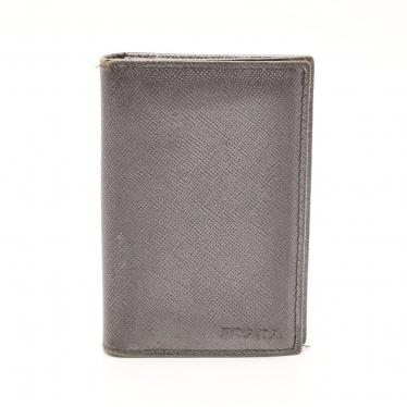 PRADA サフィアーノレザー 名刺入れ グレー PRADA プラダ サフィアーノ レザー 名刺入れ カードケース パスケース