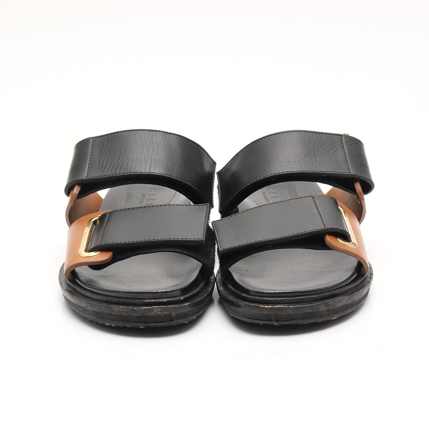 マルニ(MARNI)|ベルクロ|サンダル|レザー|黒|茶色|ハイブランド・ブランド専門の中古通販サイト(547411)