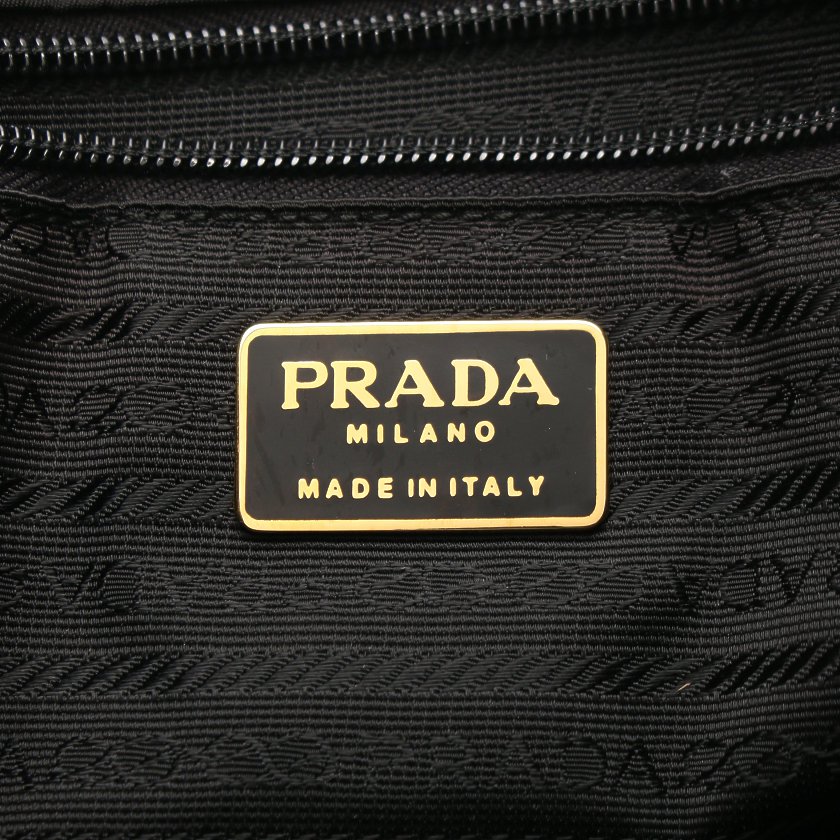 プラダ(PRADA)|チェーントートバッグ|ナイロン|レザー|黒 ...