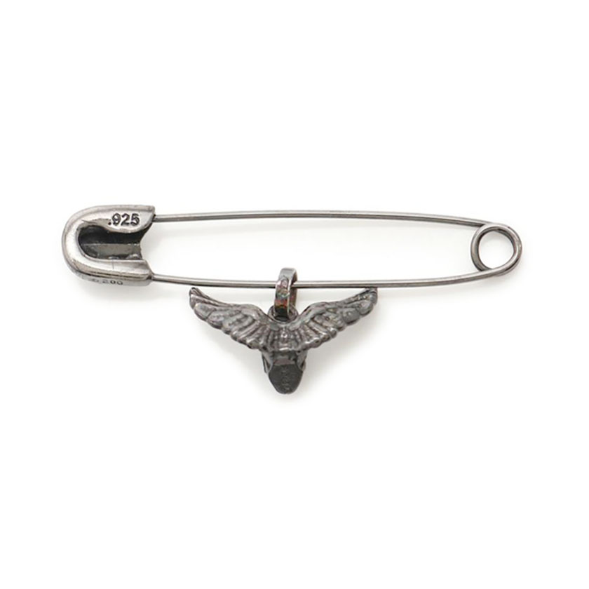 クロムハーツ Chrome Hearts Foti Mahalia フォティ マハリア 安全ピン セーフティピン Sv925 黒 チャーム付き ブラックロジウム加工 ハイブランド ブランド専門の中古通販サイト 5549