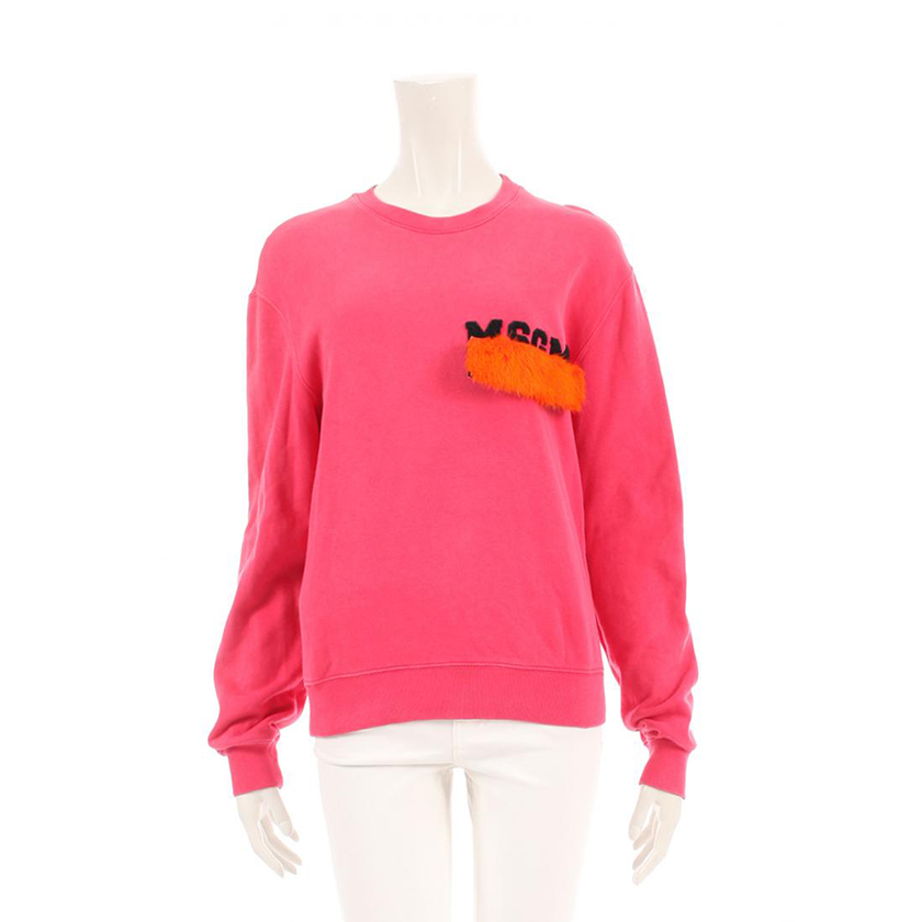 エムエスジーエム Msgm スウェット トレーナー ピンク ファー付き ハイブランド ブランド専門の中古通販サイト