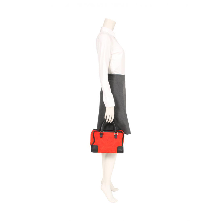 ロエベ(LOEWE)アマソナ28|ハンドバッグ|スエード|レザー|赤|黒|ハイブランド・ブランド専門の中古通販サイト(559811) ロエベ(LOEWE)アマソナ28|ハンドバッグ|スエード|レザー|赤|黒|ハイブランド・ブランド専門の中古通販サイト(559811)