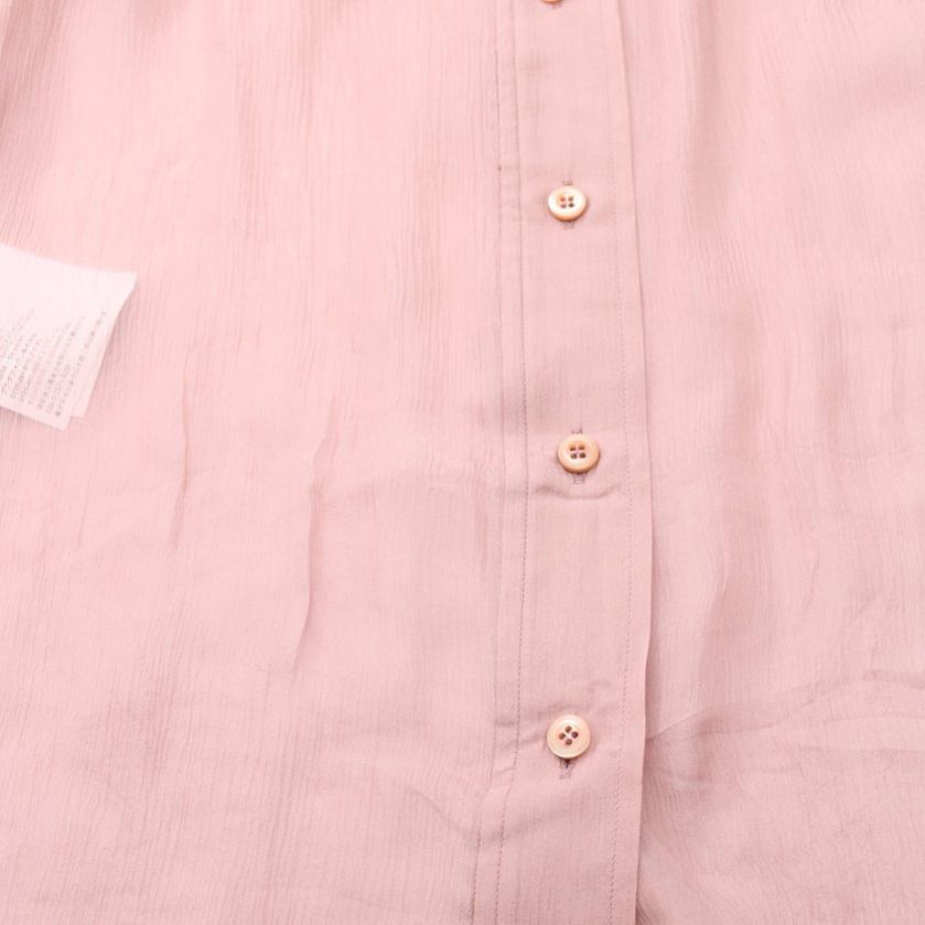 プラダ(PRADA)シフォン|ブラウス|シルク|ダークピンク|2018SS