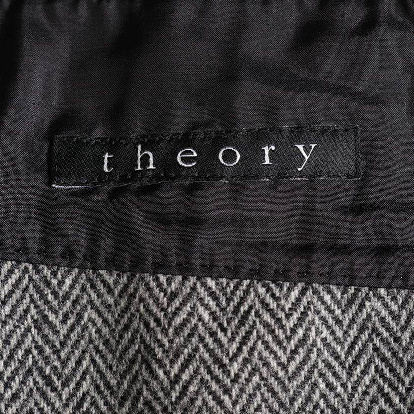 セオリー(theory)|コート|ヘリンボーン|ウール|グレー|黒|ハイブランド・ブランド専門の中古通販サイト(563463)