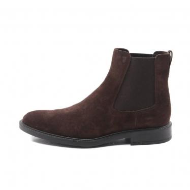 トッズ(TOD'S)ANKLE|BOOT|IN|SUEDE|サイドゴアブーツ|ショートブーツ|スエード|ダークブラウン|ハイブランド・ブランド専門の中古通販サイト(563472) センチの通販 トッズ ブラウンスエード サイドゴアブーツ ブーツ