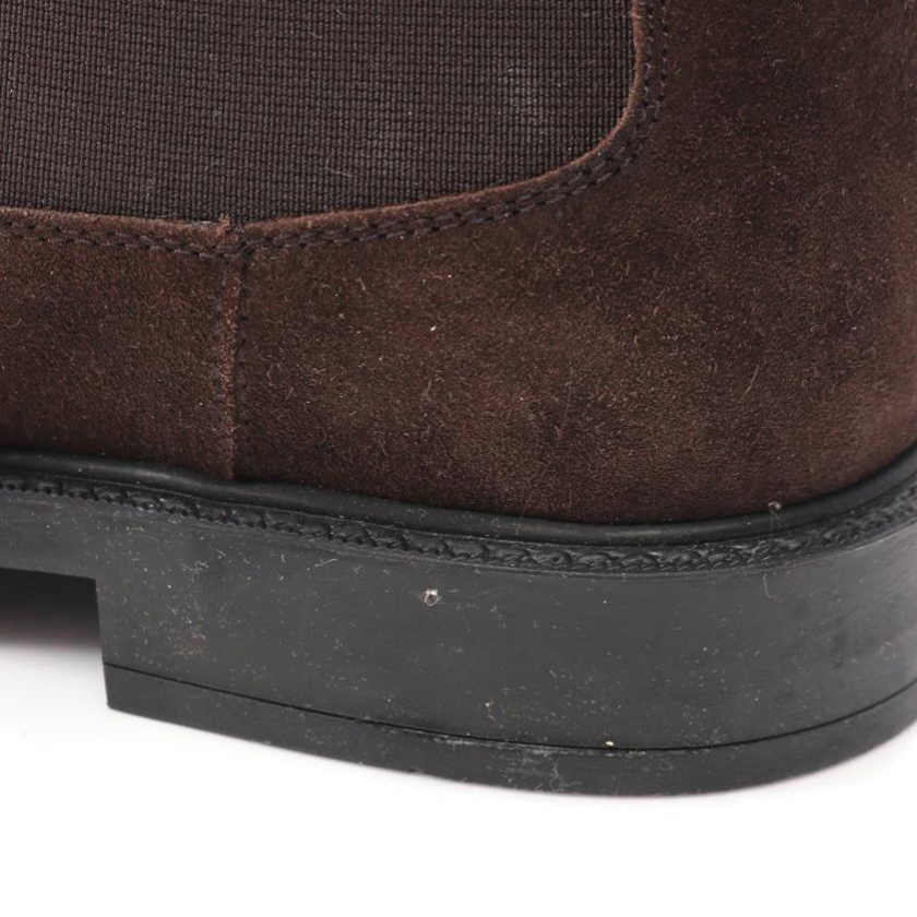 トッズ(TOD'S)ANKLE|BOOT|IN|SUEDE|サイドゴアブーツ|ショートブーツ|スエード|ダークブラウン|ハイブランド・ブランド専門の中古通販サイト(563472) センチの通販 トッズ ブラウンスエード サイドゴアブーツ ブーツ