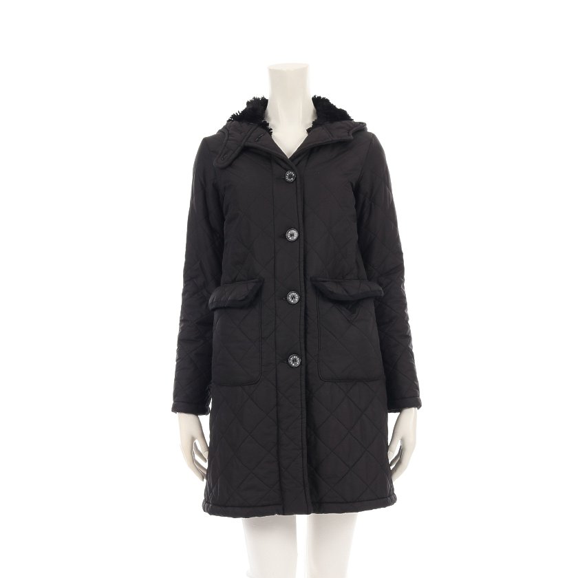 マッキントッシュ Mackintosh キルティングコート 黒 裏ボア フード付き ハイブランド ブランド専門の中古通販サイト