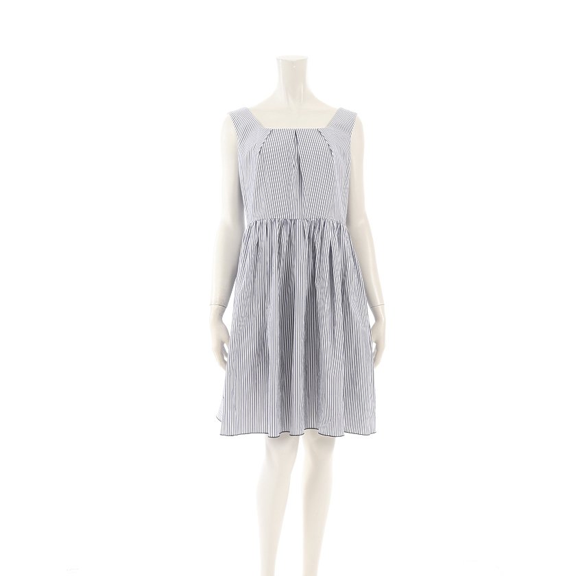 ルネ Rene ワンピース ストライプ柄 ネイビー 白 ハイブランド ブランド専門の中古通販サイト