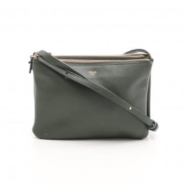 定番 【used】CELINE トリオ スモール ショルダーバッグ - ショルダーバッグ
