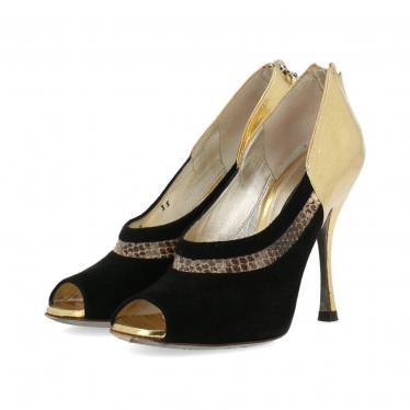 専用 Dolce&Gabbana レザー パンプス ゴールド金具 23.5相当 美品