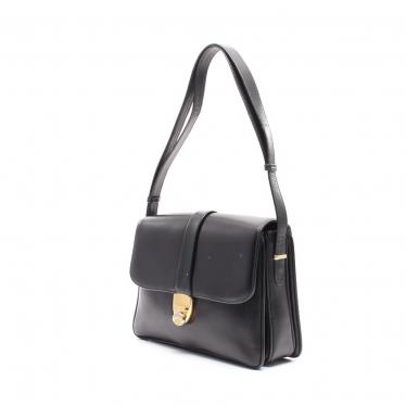 グッチ(GUCCI)オールドグッチ|ショルダーバッグ|レザー|黒|ヴィンテージ|クロスボディ|2WAY|ハイブランド・ブランド専門の中古通販サイト(572837)