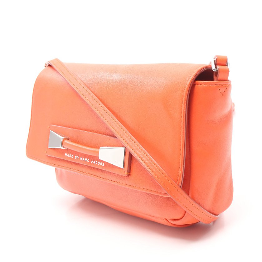 マークバイマークジェイコブス Marc By Marc Jacobs ショルダーバッグ ショルダーウォレット レザー オレンジ ハイブランド ブランド専門の中古通販サイト