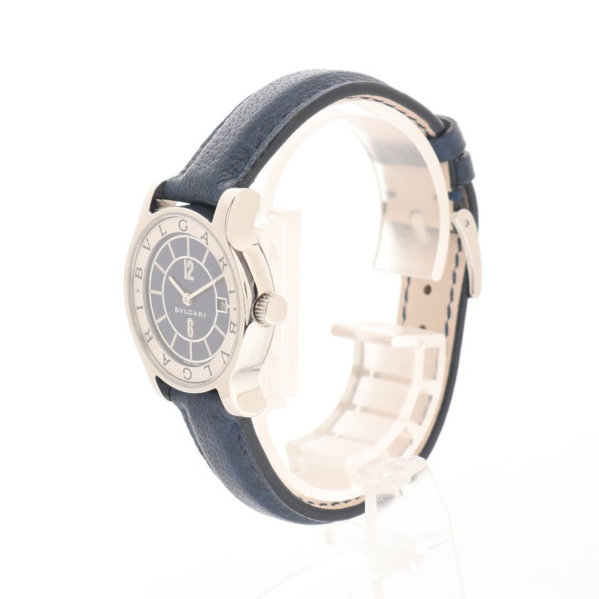 ブルガリ Bvlgari ソロテンポ レディース 腕時計 クオーツ Ss レザー シルバー 青 青文字盤 Ana限定 ハイブランド ブランド専門の中古通販サイト 528087