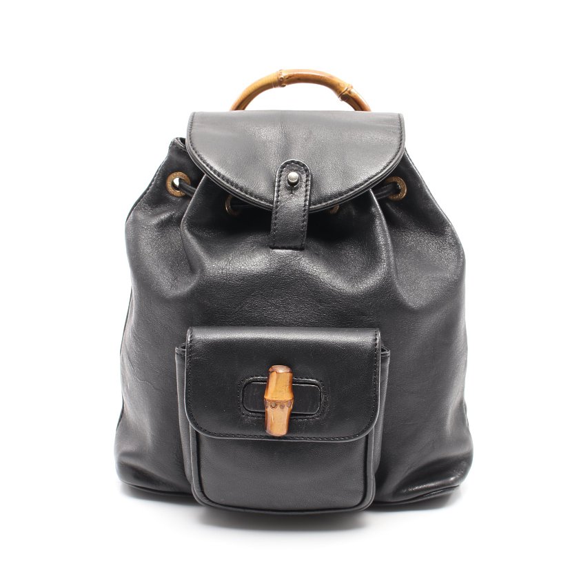 グッチ(GUCCI)バンブー|バックパック|ミニリュック|レザー|黒 ...