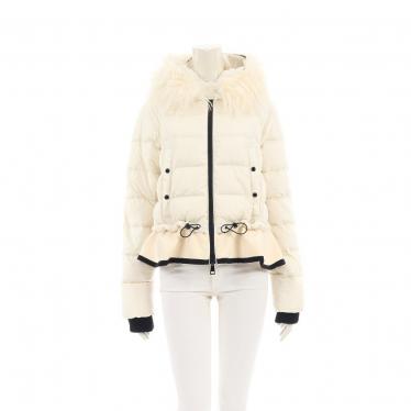 モンクレール Moncler Veanne ヴェアンネ ダウンジャケット ナイロン ファー 白 ファーフード付き ハイブランド ブランド専門の中古通販サイト