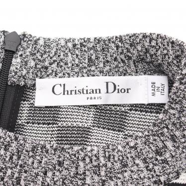クリスチャンディオール Christian Dior ワンピース チェック フラッグ柄 シルク コットン 黒 白 18ss ハイブランド ブランド専門の中古通販サイト