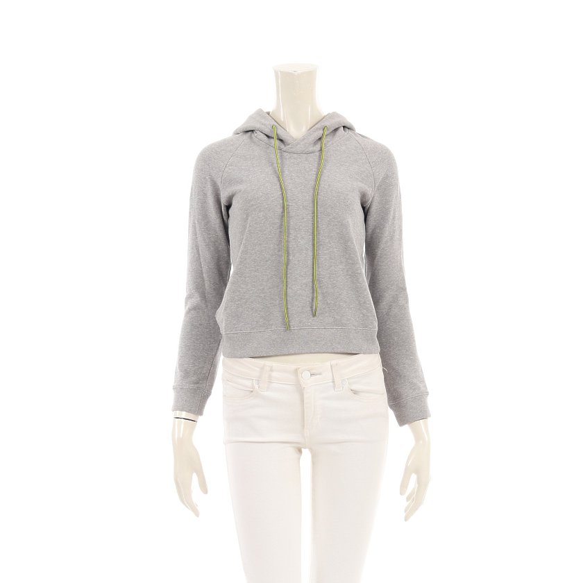 バレンシアガ Balenciaga スウェット プルオーバーパーカー グレー ネオンイエロー 茶色 バックロゴ ハイブランド ブランド専門の中古通販サイト 5585