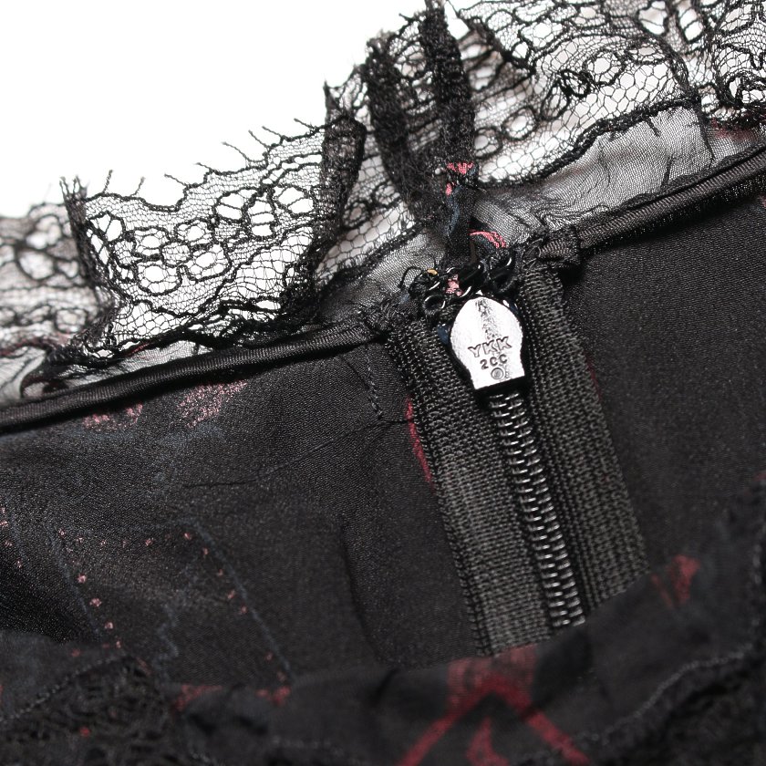 ヴァレンティノ Valentino ワンピース ハート 襟レース 半袖 シルク 黒 ピンク ハイブランド ブランド専門の中古通販サイト