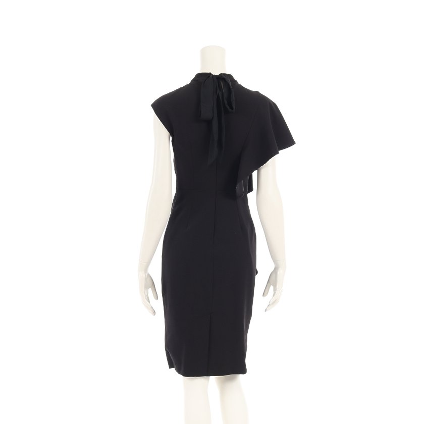 イッサロンドン Issa London Millie ワンピース ハイネック 黒 バックリボン アシンメトリー ハイブランド ブランド専門の中古通販サイト