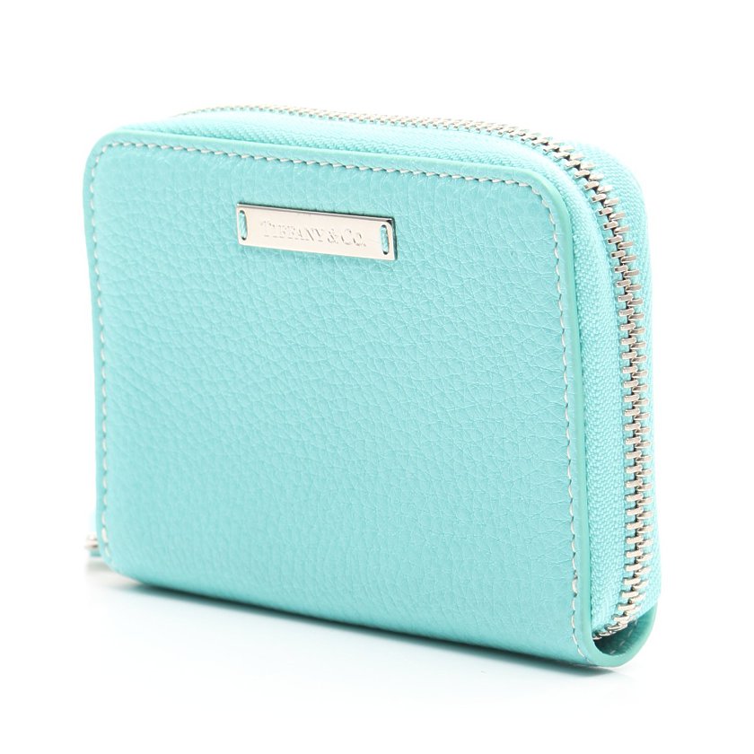 ティファニー Tiffany Co ラウンドファスナーコインケース レザー ティファニー ブルー ハイブランド ブランド専門の中古通販サイト