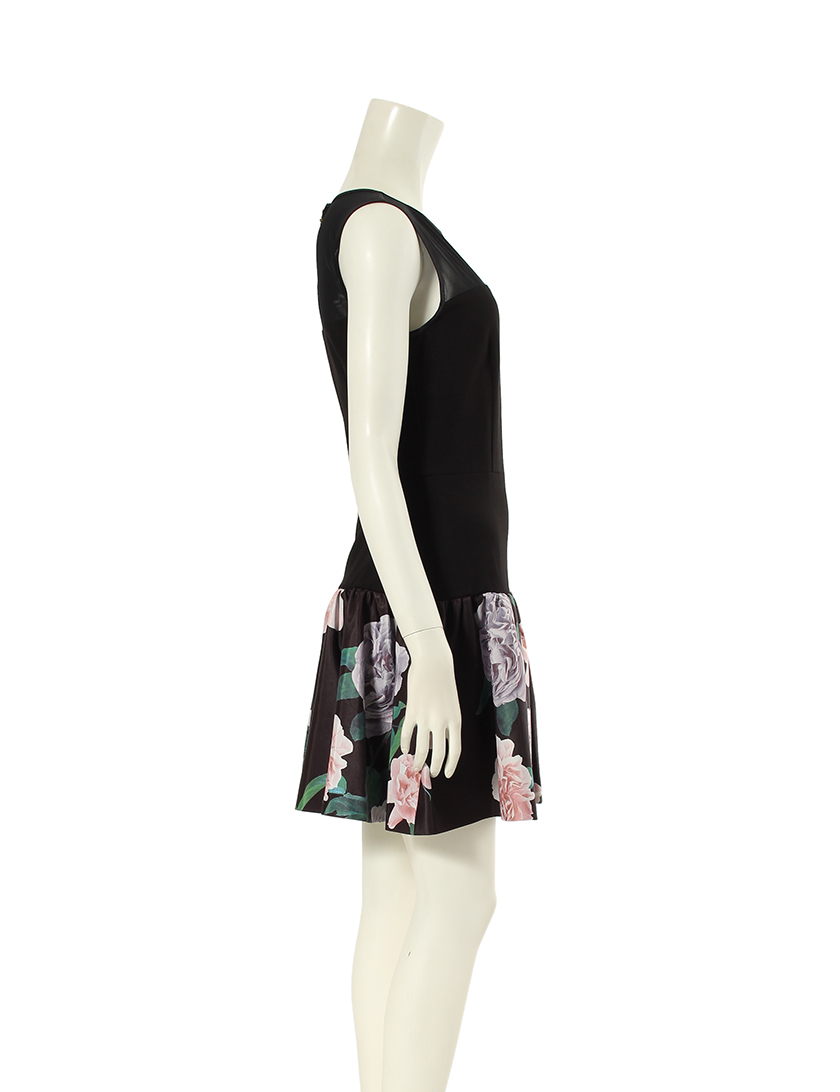 エリンフェザーストン Erin Fetherston ノースリーブワンピース 黒 花柄 ハイブランド ブランド専門の中古通販サイト