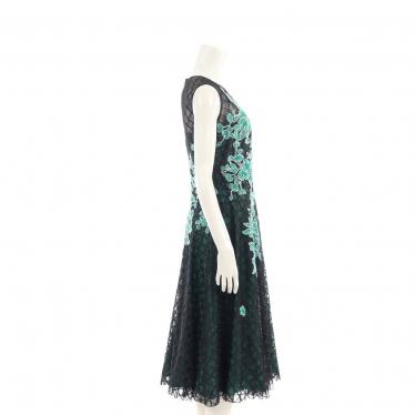タダシショージ(TADASHI SHOJI)|ドレスワンピース|レース|刺繍|ノースリーブ|黒|緑|ハイブランド・ブランド専門の中古通販サイト(543965) タダシショージ(TADASHI SHOJI)|ドレスワンピース|レース|刺繍|ノースリーブ|黒|緑|ハイブランド・ブランド専門の中古通販サイト(543965)