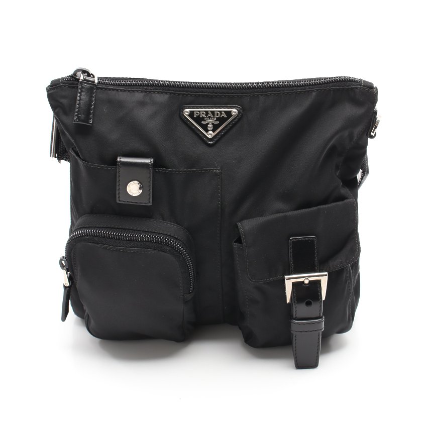 プラダ Prada ウエストバッグ ボディバッグ ナイロン レザー 黒 ハイブランド ブランド専門の中古通販サイト