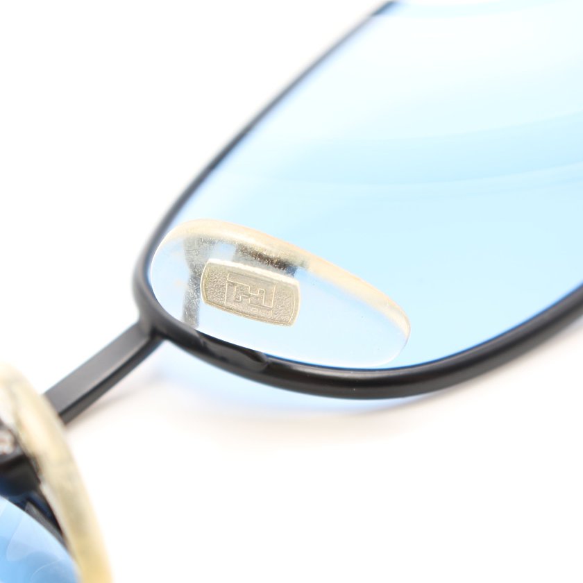 フェンディ(FENDI)|サングラス|青|黒|オーバルフレーム|ブルーレンズ|ロゴ|ハイブランド・ブランド専門の中古通販サイト(595934)