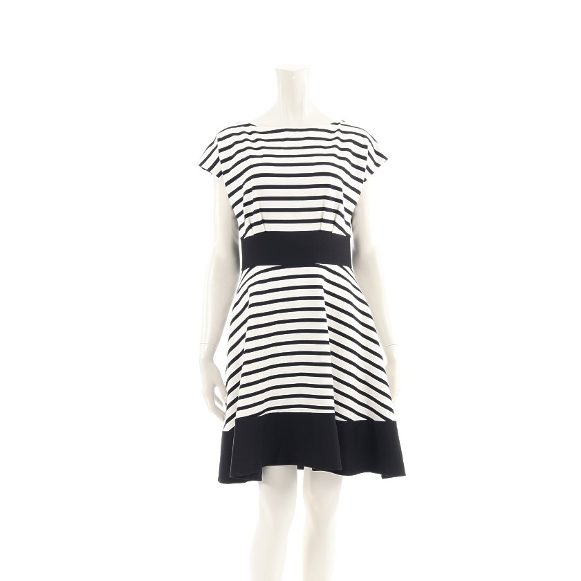 ケイトスペード Kate Spade Broome Street ブルーム ストリート ワンピース ボーダー レーヨン 黒 白 ハイブランド ブランド専門の中古通販サイト