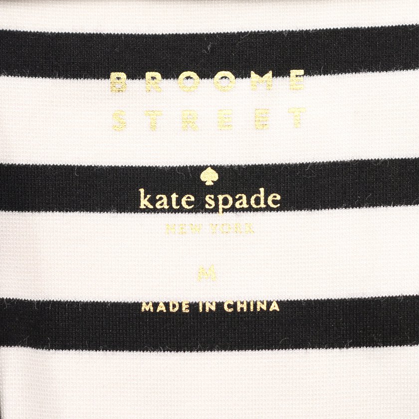 ケイトスペード Kate Spade Broome Street ブルーム ストリート ワンピース ボーダー レーヨン 黒 白 ハイブランド ブランド専門の中古通販サイト
