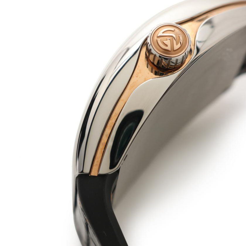 フランクミュラー Franck Muller ヴァンガード メンズ 腕時計 自動巻き Ss K18pg クロコダイル ラバー シルバー ピンクゴールド 黒文字盤 日本限定 ハイブランド ブランド専門の中古通販サイト