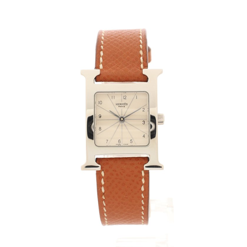 エルメス(HERMES)Hウォッチ|腕時計|レディース|クオーツ|SS|ヴォーエプソン|シルバー|白ギョーシェ文字盤|□L刻印|ハイブランド・ブランド専門の中古通販サイト(596282)