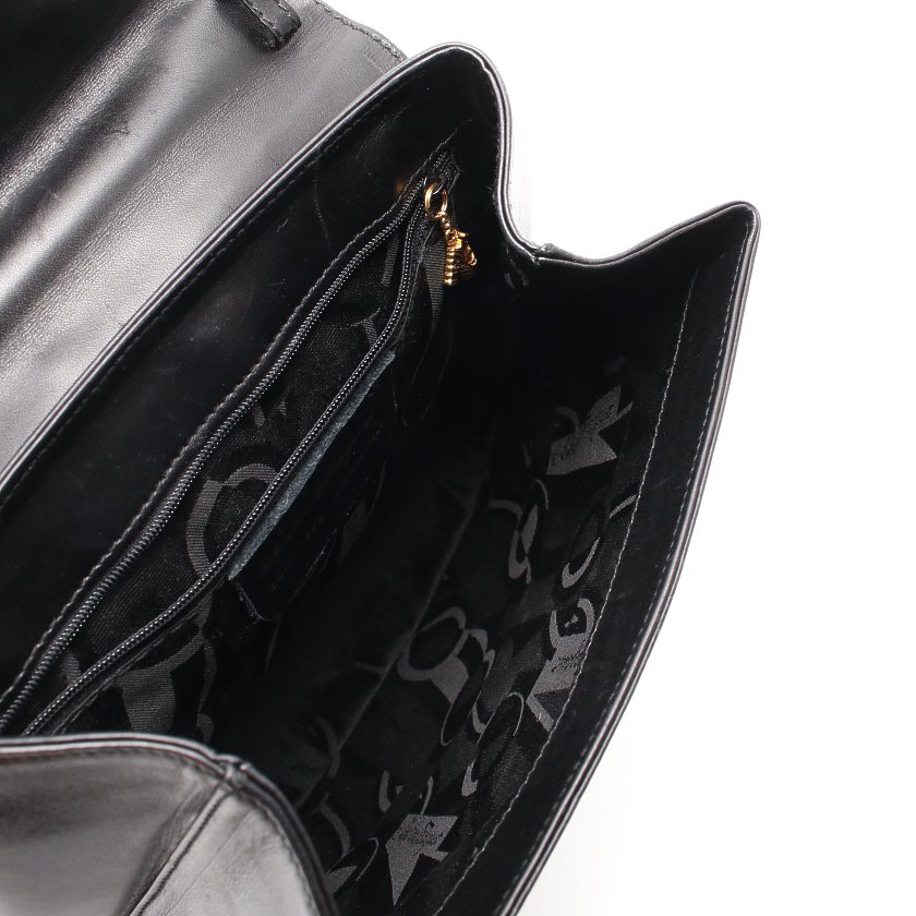サルヴァトーレフェラガモ(Salvatore Ferragamo)|ハンドバッグ|レザー|黒|ヒールモチーフ金具|ヴィンテージ|2WAY|ハイブランド・ブランド専門の中古通販サイト(602718)