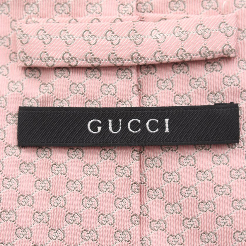 グッチ Gucci Gg柄 ネクタイ シルク ピンク グレー ハイブランド ブランド専門の中古通販サイト