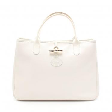ロンシャン(LONGCHAMP)ロゾ|トートバッグ|レザー|白|ハイ 激安買取相場 ロンシャン 白ロゾトートバッグ トートバッグ