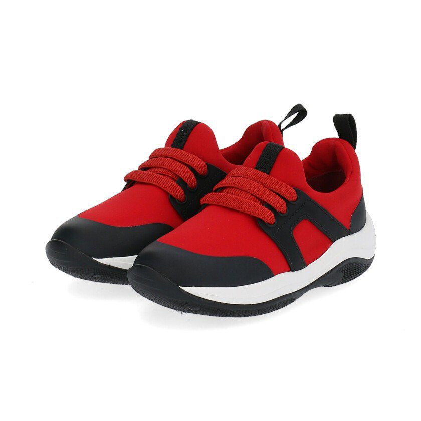 プラダ Prada Neoprene S ローカットスニーカー ネオプレン 赤 黒 キッズ ハイブランド ブランド専門の中古通販サイト