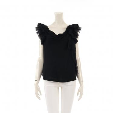 GIVENCHY・トップス・Frill Shoulder Blouse ブラウス シルク 黒 