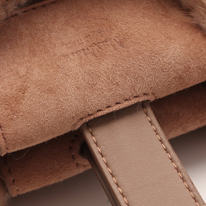 マックスマーラ(Max Mara)MINK|LARAXS|BAG|トートバッグ|レザー|ミンクファー|ベージュ|ハイブランド・ブランド専門の中古通販サイト(607442)