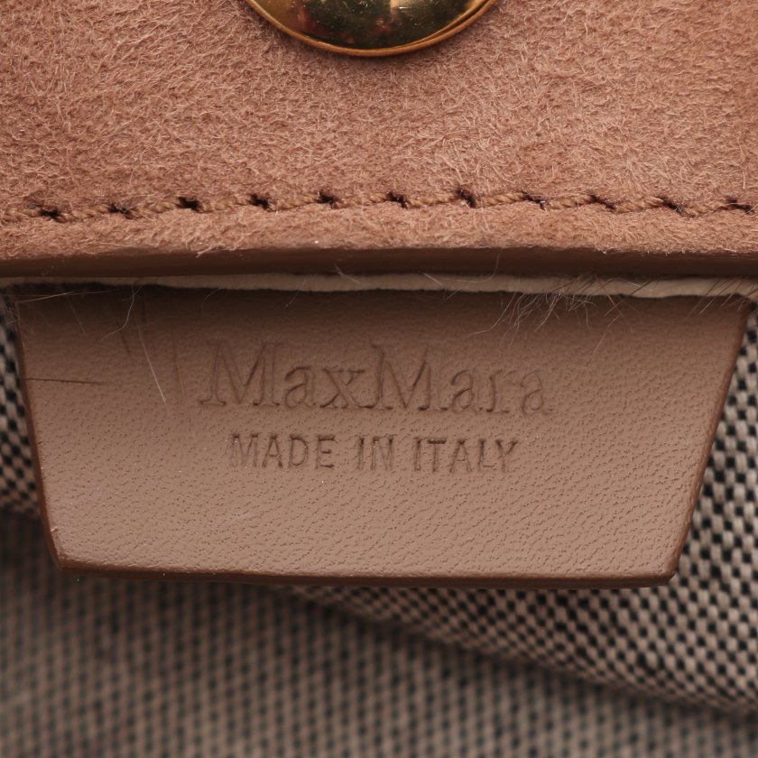 マックスマーラ(Max Mara)MINK|LARAXS|BAG|トートバッグ|レザー|ミンクファー|ベージュ|ハイブランド・ブランド専門の中古通販サイト(607442)