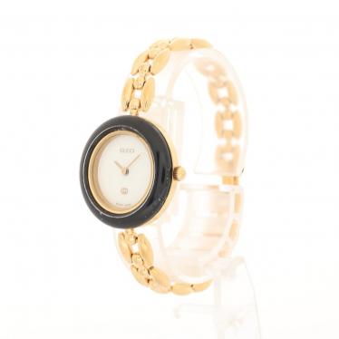 グッチ Gucci チェンジベゼルウォッチ 腕時計 レディース クオーツ Gp ゴールド 黒 ハイブランド ブランド専門の中古通販サイト 4765