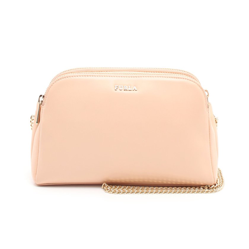 フルラ Furla カプリッチョ チェーンポシェット ショルダーバッグ レザー ライトピンク ハイブランド ブランド専門の中古通販サイト