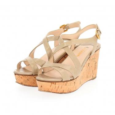 【新品未使用】PRADA ベージュ レザー サンダル 中古・古着通販】PRADA (プラダ) パデッドナッパレザーサンダル