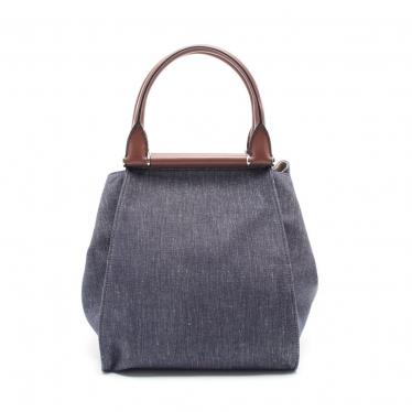 Max Mara・バッグ・アニータ ハンドバッグ デニム レザー ネイビー 