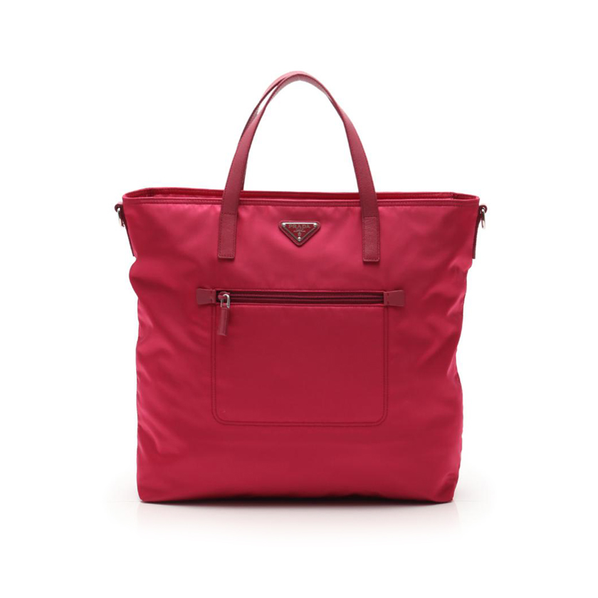 プラダ(PRADA)|トートバッグ|ナイロン|レザー|ピンク|2WAY|ハイブランド・ブランド専門の中古通販サイト(622294)