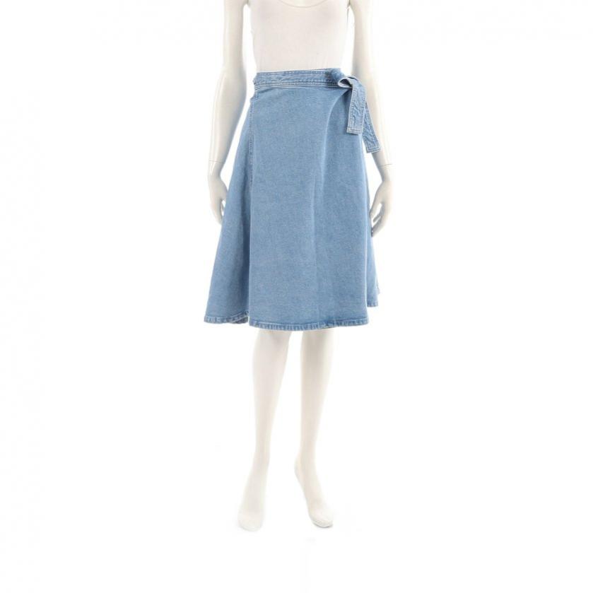 kate spade denim wrap skirt