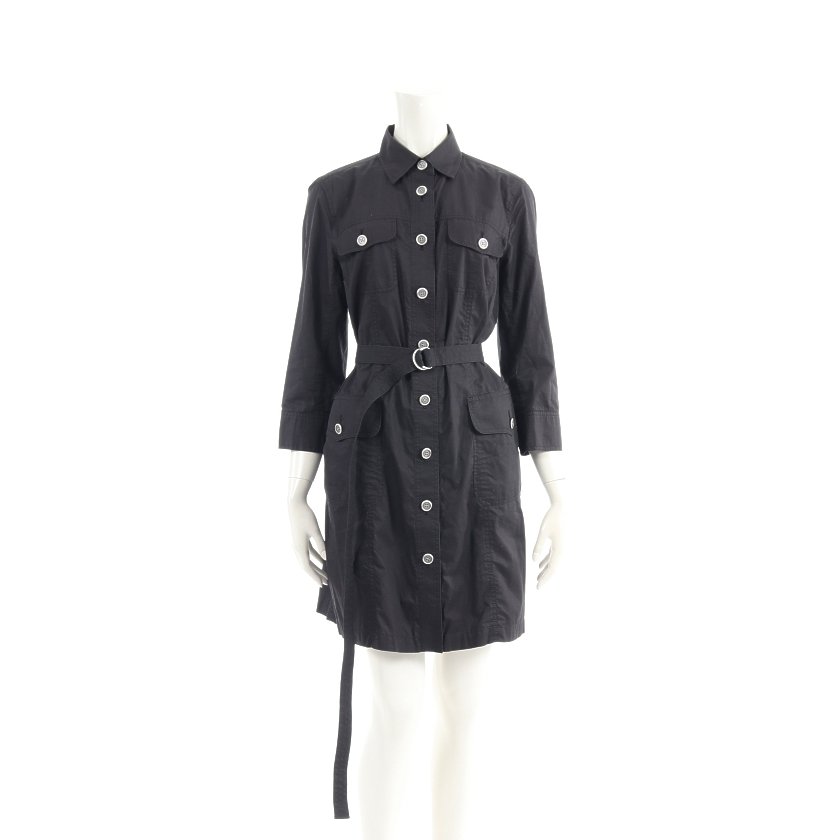 バーバリーロンドン Burberry London シャツワンピース 七分袖 黒 ハイブランド ブランド専門の中古通販サイト バーバリーロンドン Burberry London シャツワンピース 七分袖 黒 ハイブランド ブランド専門の中古通販サイト