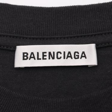 バレンシアガ Balenciaga Tシャツドレス ワンピース 黒 変形デザイン アシンメトリー ハイブランド ブランド専門の中古通販サイト